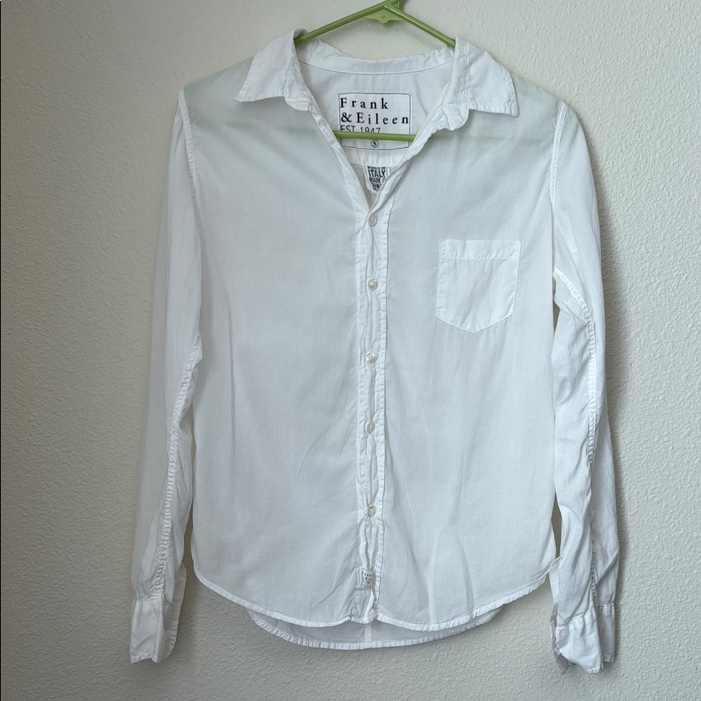 Frank & Eileen White Cotton Button Down